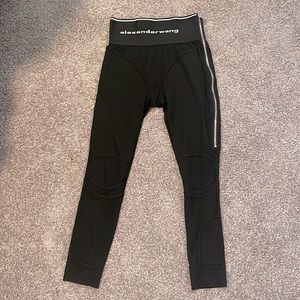 Alexander Wang - Logo Elastic Legging in Ribbed Jersey